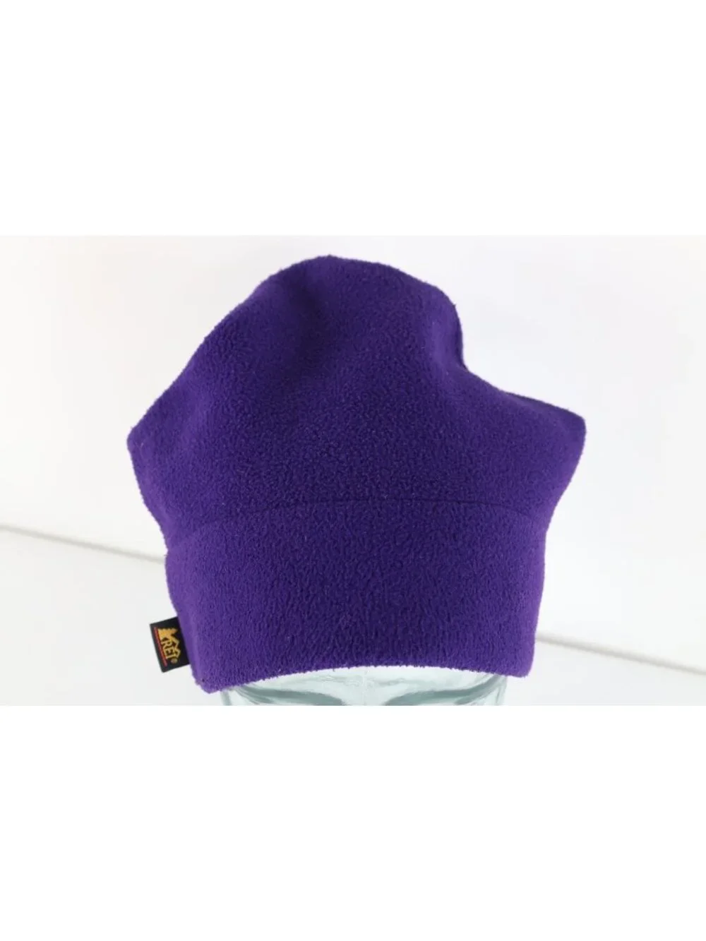 Vintage 90s REI Blank Fleece Winter Beanie Hat Cap Purple Size M/L Ski Snowboard